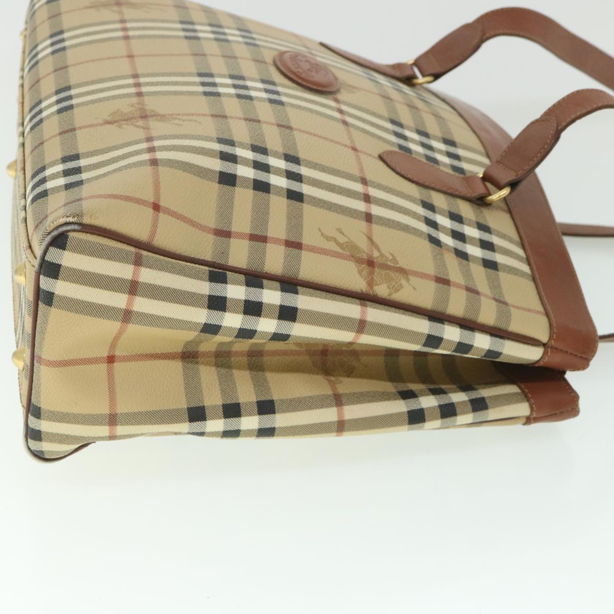 Burberry BURBERRYSs Nova Leather Beige Tote Bag