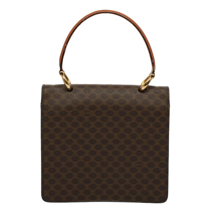 Luxury CELINE Macadam Canvas Hand Bag PVC Leather Brown ep2213