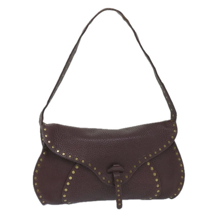 Luxury CELINE Shoulder Bag Leather Wine Red ep2215