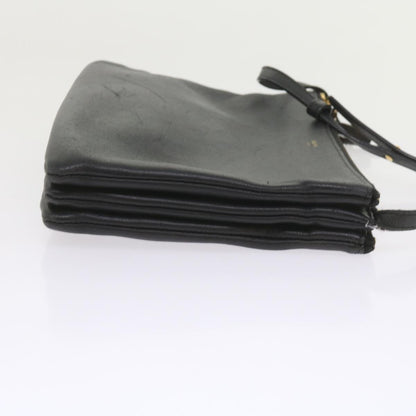 Luxury CELINE Trio PM Shoulder Bag Leather Black ep2461