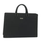 Burberry Briefcase Auth Leather Black Handbag
