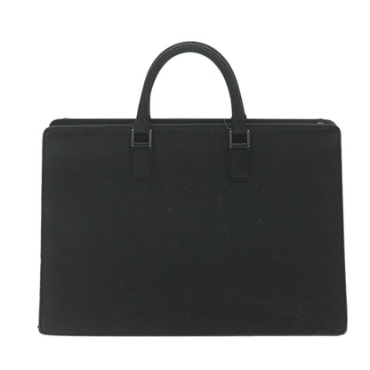 Burberry Briefcase Auth Leather Black Handbag