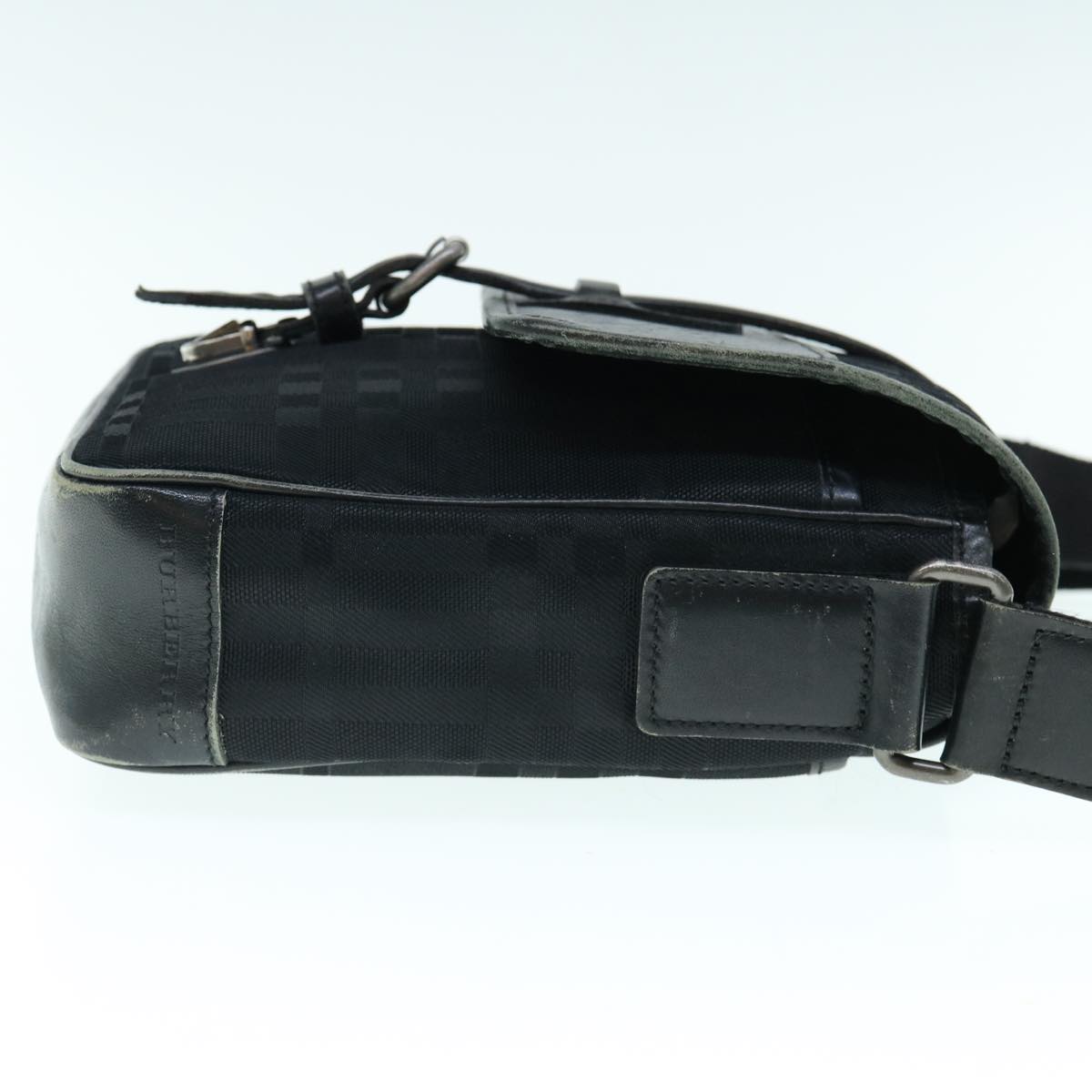 Burberry Auth Leather Black Shoulder Bag
