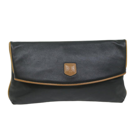 Luxury CELINE Clutch Bag Leather Black ep2747