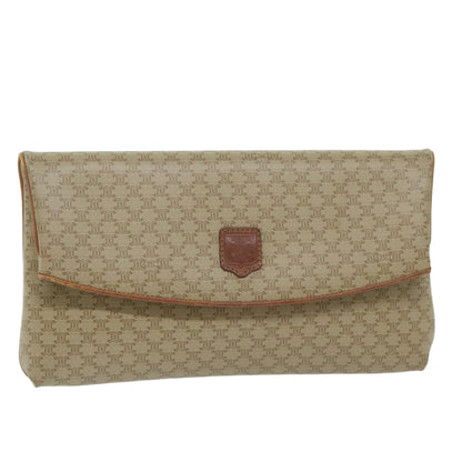 Luxury CELINE Macadam Canvas Clutch Bag Beige ep2934