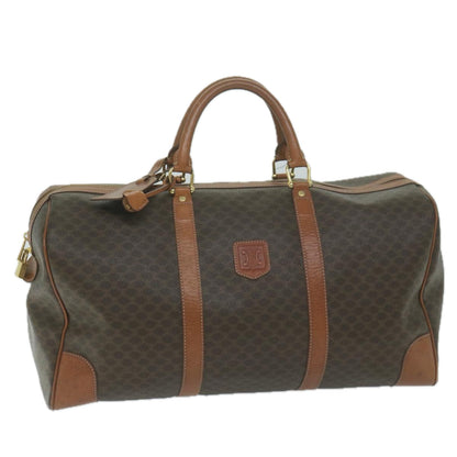 Luxury CELINE Macadam Canvas Boston Bag PVC Brown ep2996