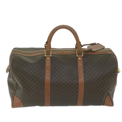 Luxury CELINE Macadam Canvas Boston Bag PVC Brown ep2996