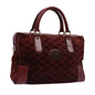 Luxury CELINE Macadam Canvas Boston Bag Red ep3035