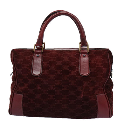 Luxury CELINE Macadam Canvas Boston Bag Red ep3035
