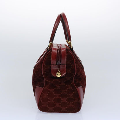 Luxury CELINE Macadam Canvas Boston Bag Red ep3035