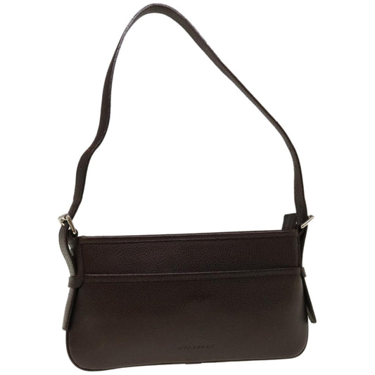 Burberry Auth Leather Brown Shoulder Bag