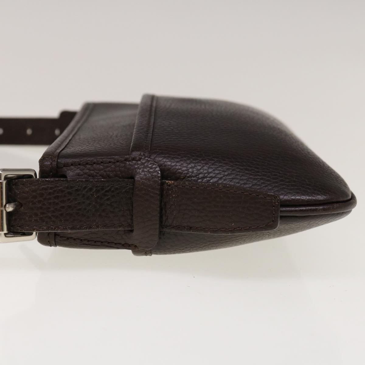 Burberry Auth Leather Brown Shoulder Bag