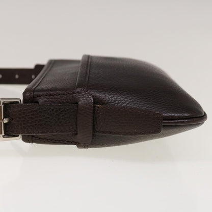 Burberry Auth Leather Brown Shoulder Bag