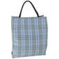 Luxury Burberry Nova Check Hand Bag Nylon Light Blue Auth ep3412