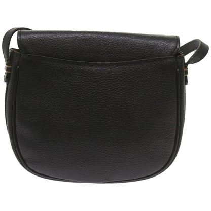 Luxury BurberrySs Shoulder Bag Leather Black Auth ep3585