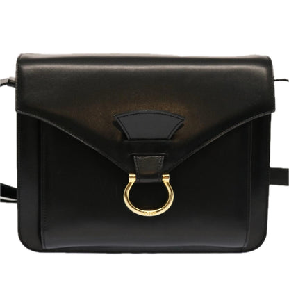 Luxury CELINE Shoulder Bag Leather Black ep3891