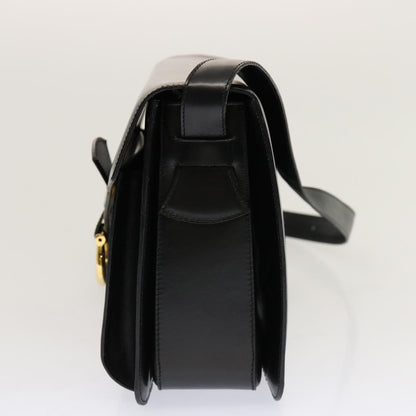 Luxury CELINE Shoulder Bag Leather Black ep3891