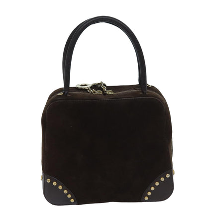 Luxury CELINE Hand Bag Suede 2way Brown ep3900
