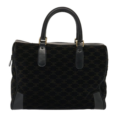 Luxury CELINE Macadam Canvas Boston Bag Black ep4156