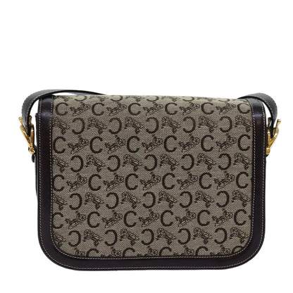 Luxury CELINE C Macadam Horse Carriage Shoulder Bag Beige ep4291