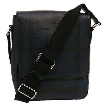 Burberry Nova Coated Canvas Blue Shoulder Bag