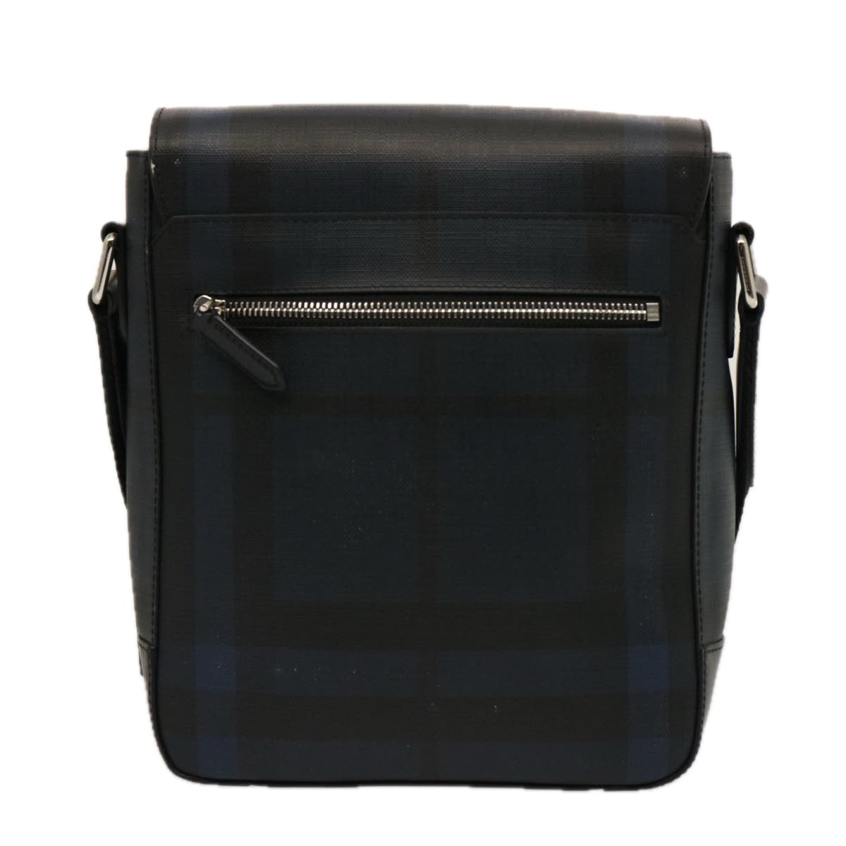 Burberry Nova Coated Canvas Blue Shoulder Bag
