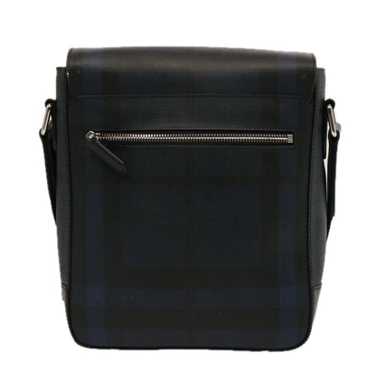 Burberry Nova Coated Canvas Blue Shoulder Bag