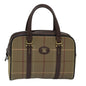 Luxury BurberrySs Nova Check Hand Bag Canvas Beige Auth ep4494