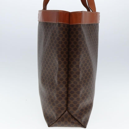 Luxury CELINE Macadam Canvas Tote Bag PVC Leather Brown ep4528