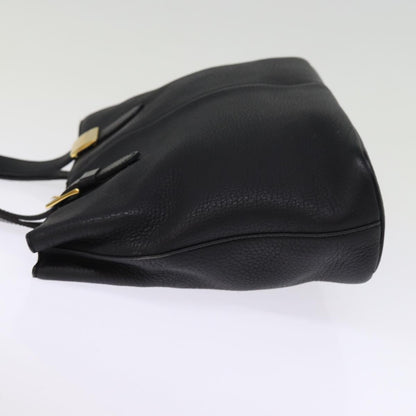 Luxury BurberrySs Hand Bag Leather Black Auth ep4536