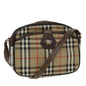 Luxury BurberrySs Nova Check Shoulder Bag Canvas Beige Auth ep4667