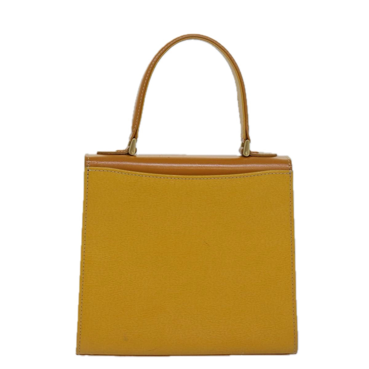 Burberry BurberrySs Auth Leather Yellow Handbag