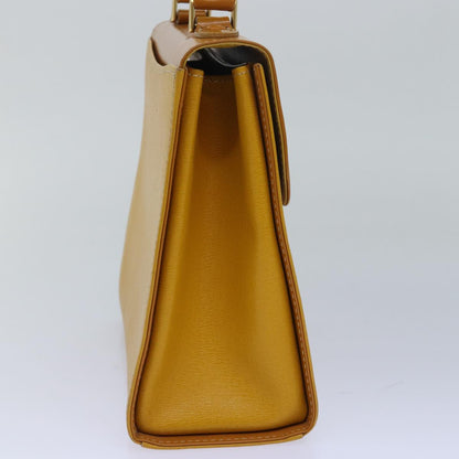 Burberry BurberrySs Auth Leather Yellow Handbag