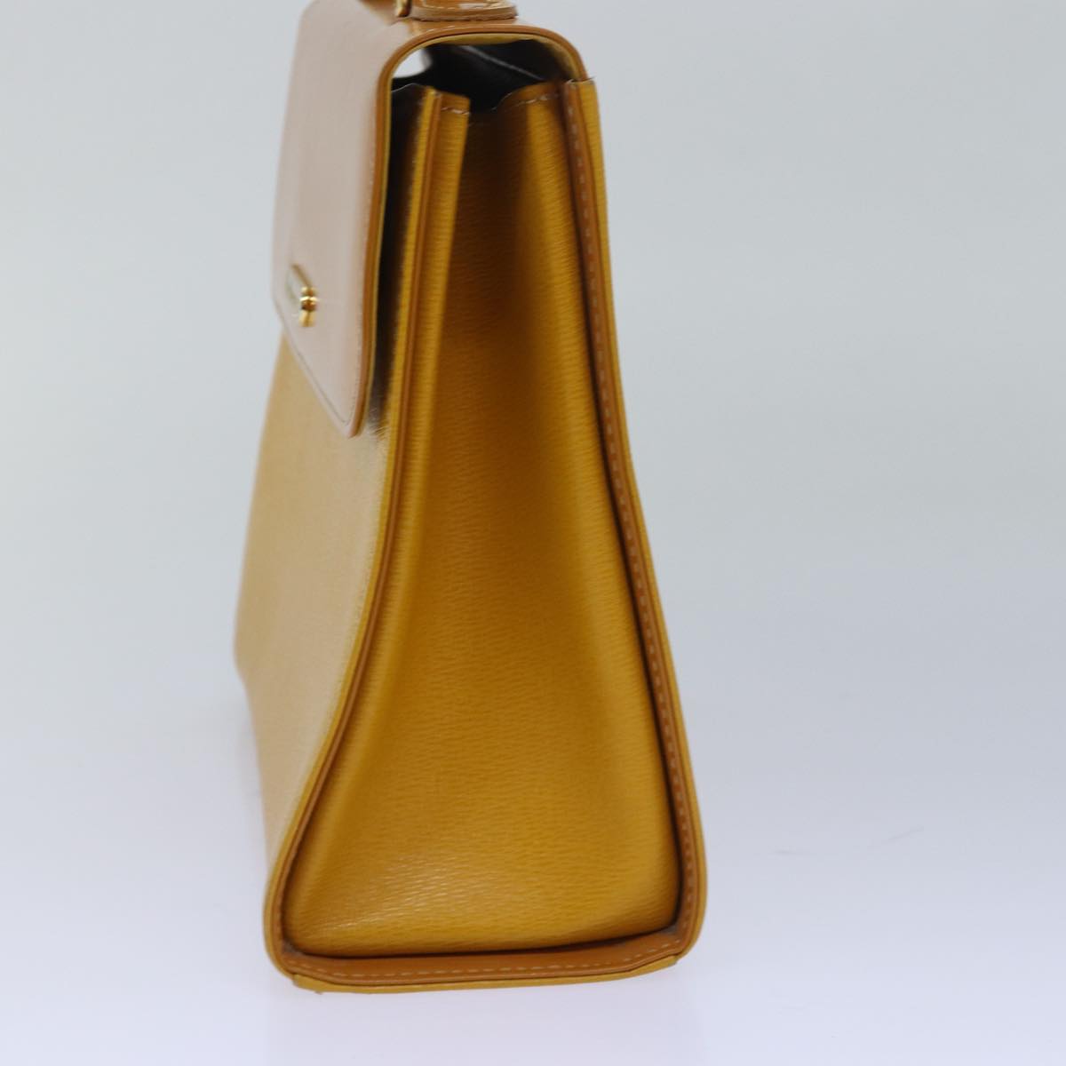 Burberry BurberrySs Auth Leather Yellow Handbag
