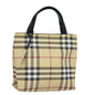 Luxury Burberry Nova Check Hand Bag PVC Beige Auth ep4717