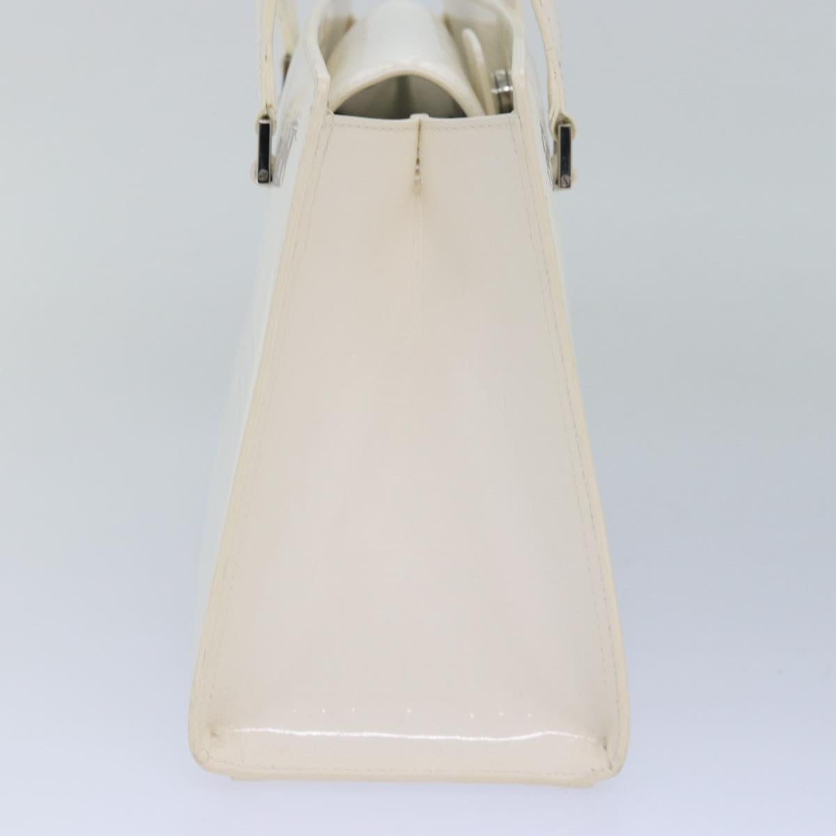Burberry Nova Enamel Check White Handbag