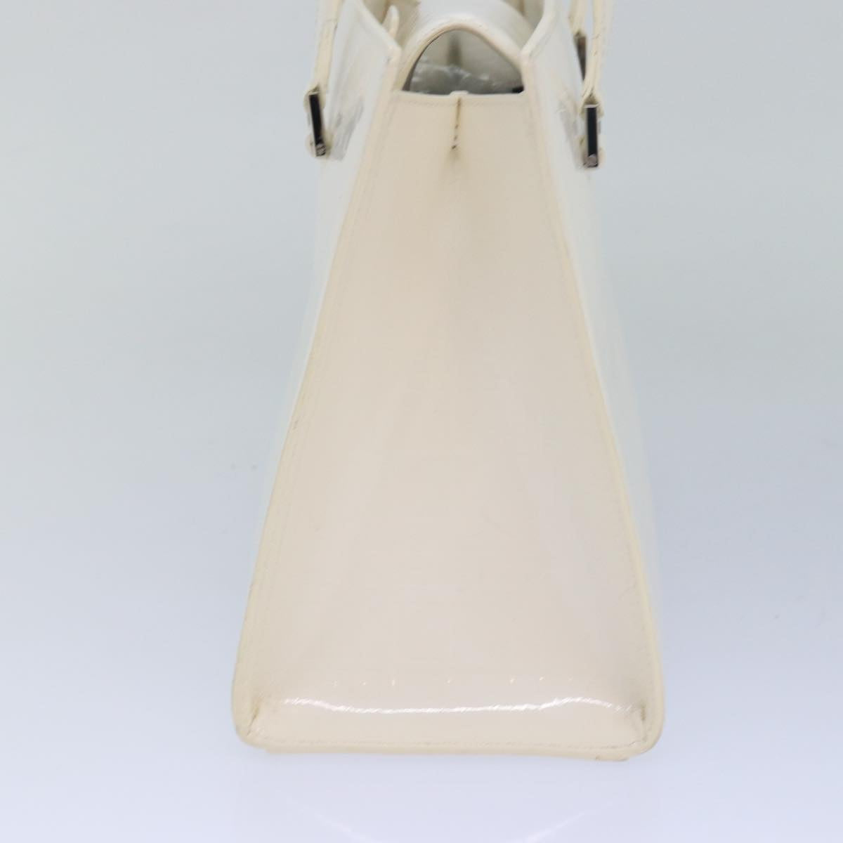 Burberry Nova Enamel Check White Handbag