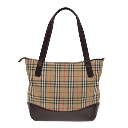 Burberry Nova Auth Leather Beige Tote Bag Style 2