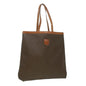 Luxury CELINE Macadam Canvas Tote Bag PVC Leather Brown ep712