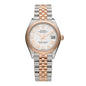 Stainless Steel 18K Everose Gold 31mm Oyster Perpetual Datejust Watch White Roman 278271