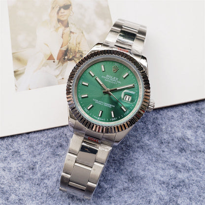 Rolex Datejust 40mm Green Dial Silver