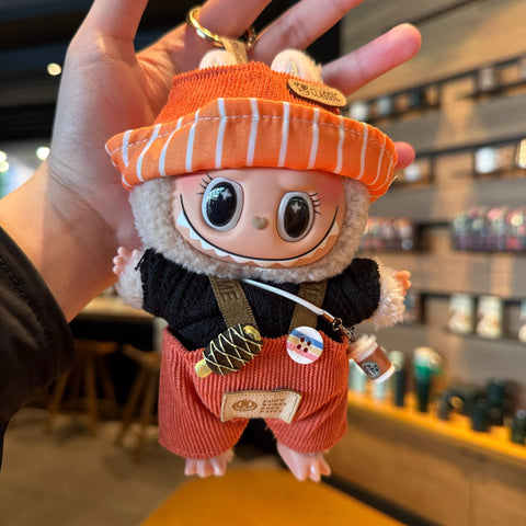[Baby + Clothes] Pendant Baby Clothes Plush Vinyl Face Doll Bag Pendant Niche Bulala Doll