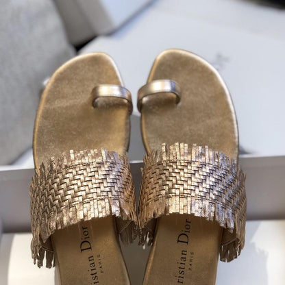 Dior Women silver-Coloured open toe slides