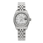 Stainless Steel 18K White Gold Diamond Mother of Pearl 26mm Oyster Perpetual Datejust Watch 179384