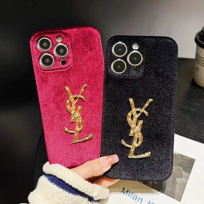 Luxury  Rhinestone velvet phone case for iphone