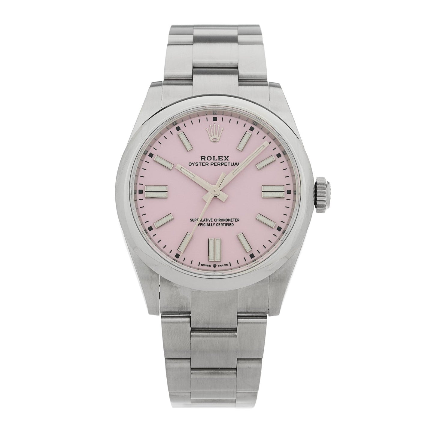 Stainless Steel 41mm Oyster Perpetual Watch Candy Pink 134300