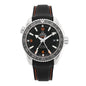 Stainless Steel Calfskin 43mm Seamaster Planet Ocean GMT Co-Axial Chronometer Automatic Watch Black 232.32.44.22.01.002