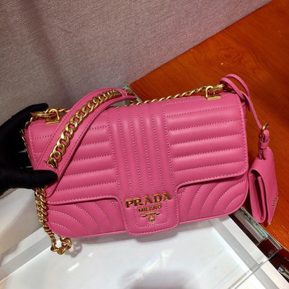 Medium Leather Prada Diagramme Bag