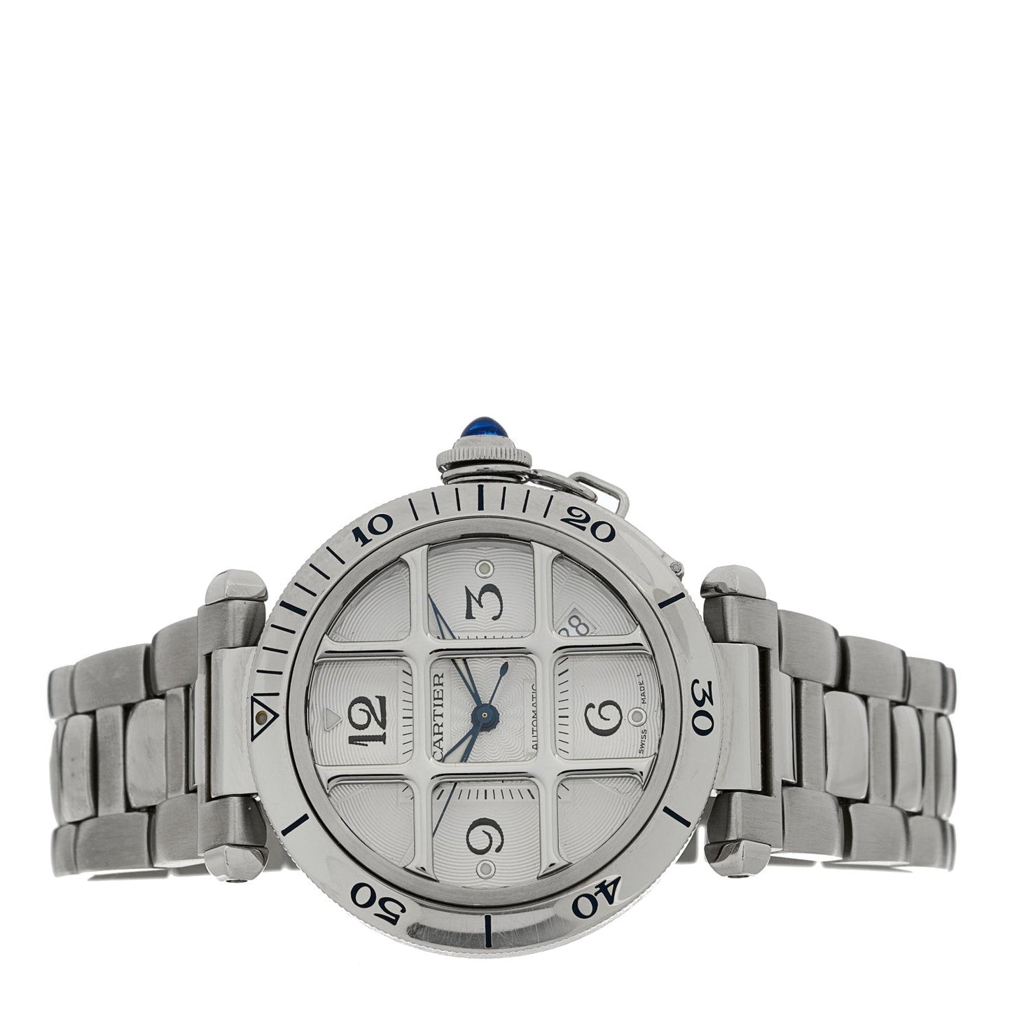 Stainless Steel 38mm Pasha C Grille Automatic Watch
