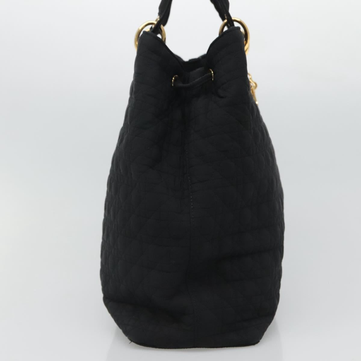 Christian Dior Lady Dior Bag Nylon Black Nylon Handbag Rovelle Bags